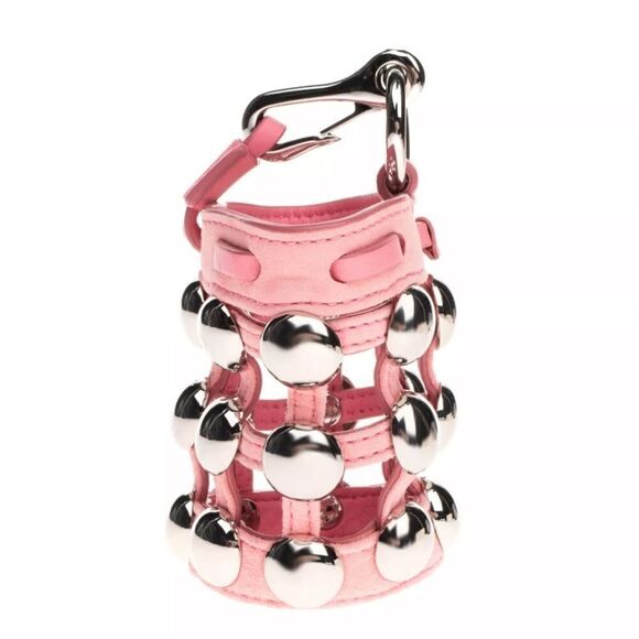 ALEXANDER WANG ROXY Leather Cage Bucket Bag Charm HANDCRAFTED Studded - Picture 4 of 12